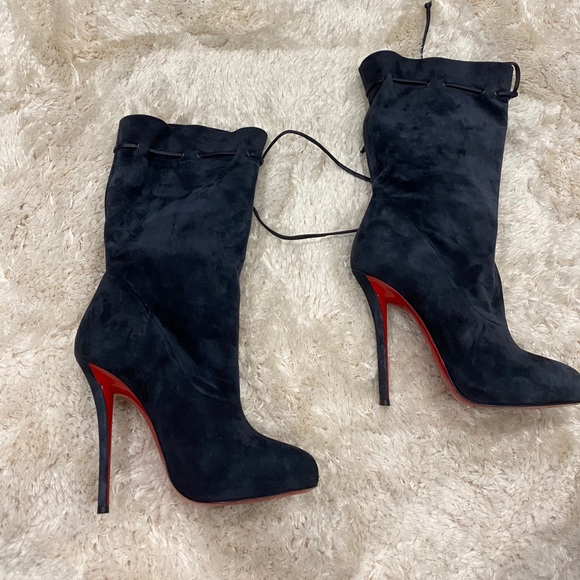 Christian Louboutin Shoes - Louboutin boots 37 mid calf suede